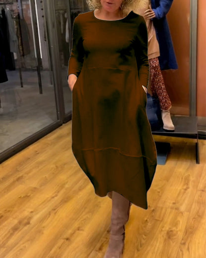 Clara | Stilvolles Midikleid mit praktischen Taschen