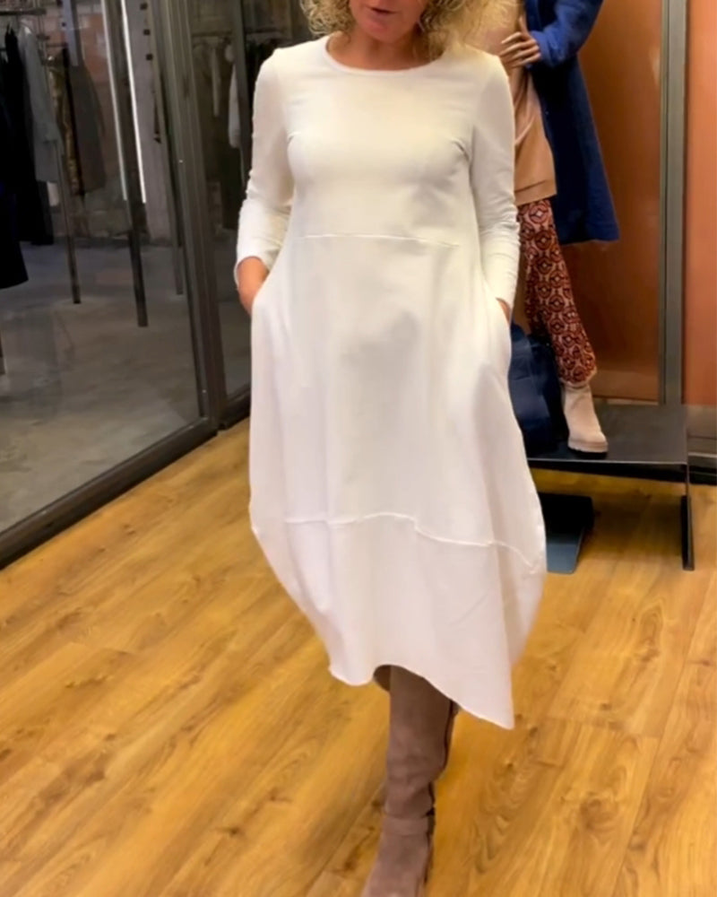Clara | Stilvolles Midikleid mit praktischen Taschen