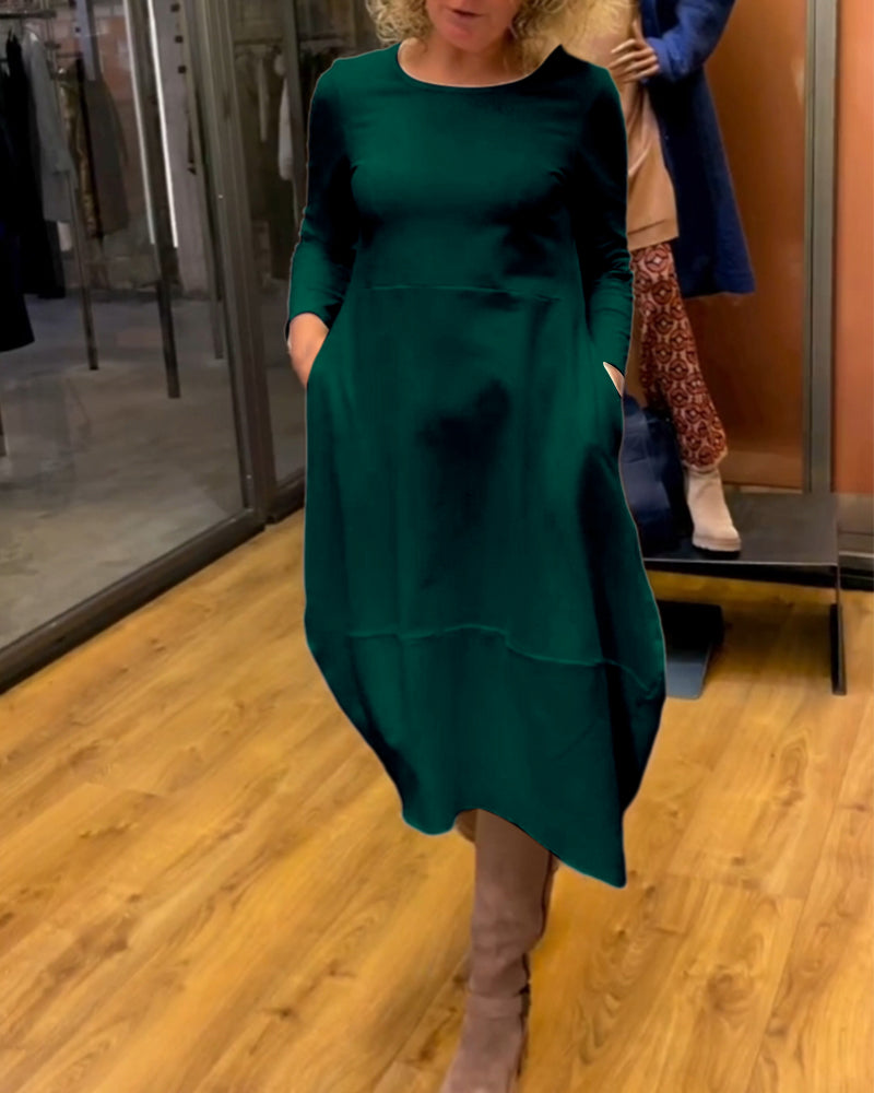 Clara | Stilvolles Midikleid mit praktischen Taschen