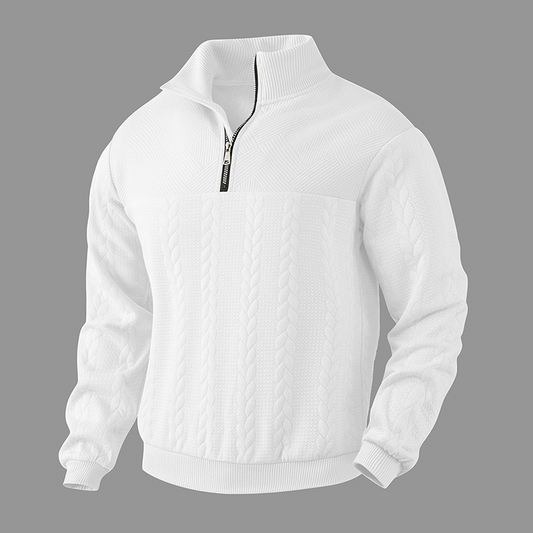 Rafael | Vintage-Style Herrenpullover mit Reißverschluss