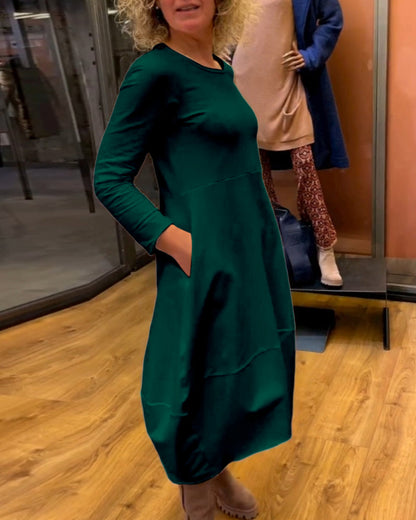 Clara | Stilvolles Midikleid mit praktischen Taschen