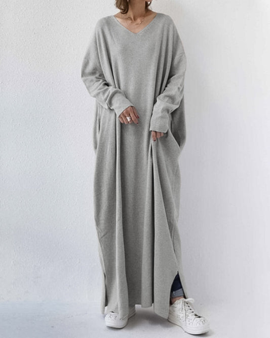 Bonita – Modisches Langarm Kleid Mit V-Ausschnitt