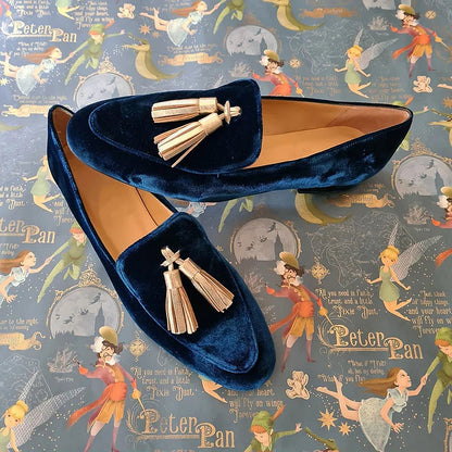 Retro-Quasten-Dekorierte Flache Slipper zum Hineinschlüpfen