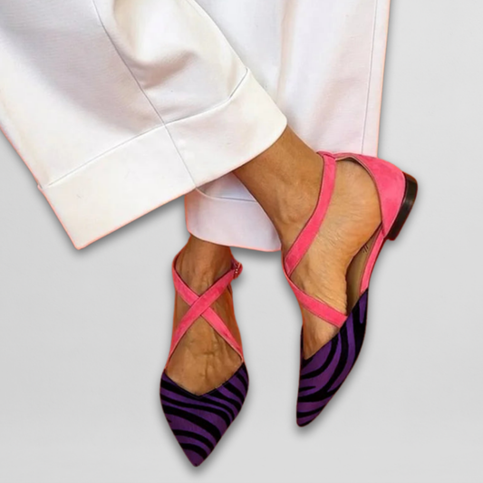 Amélie™ | Lila Riemchen-Ballerinas