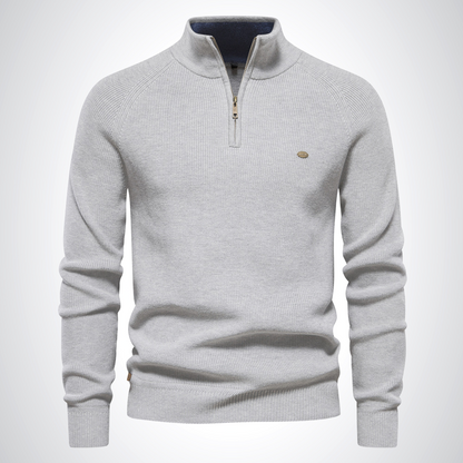 Aiden | Baumwoll-Pullover mit Halbreißverschluss