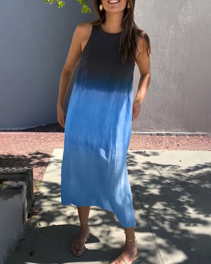 Yvonne | Modernes Ärmelloses Ombre-Sommerkleid