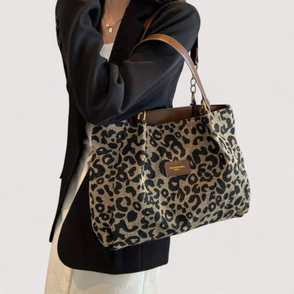 Anouk™ | Leopard Print Canvas Tote Bag