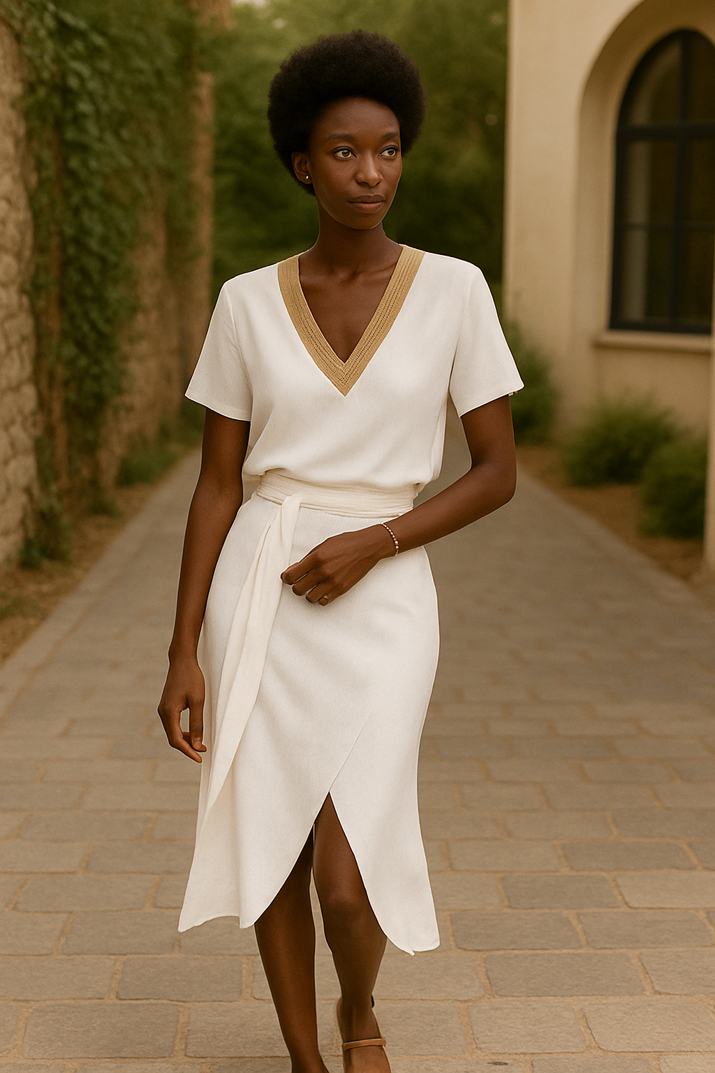 Alina | Elegantes Sommerkleid mit femininer Wickel-Design