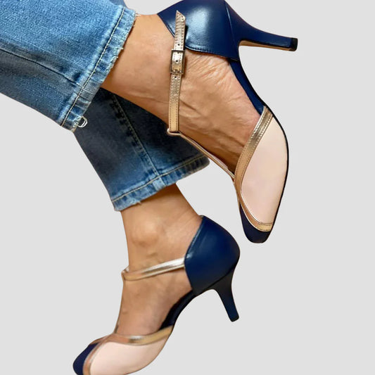 Eileen | Elegante Nachtblaue Sandalen mit Femininer Note