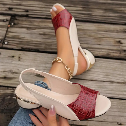 Soline™ | Rote Leder-Sandalen für Damen