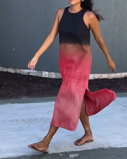 Yvonne | Modernes Ärmelloses Ombre-Sommerkleid