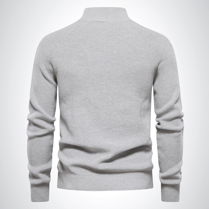 Aiden | Baumwoll-Pullover mit Halbreißverschluss