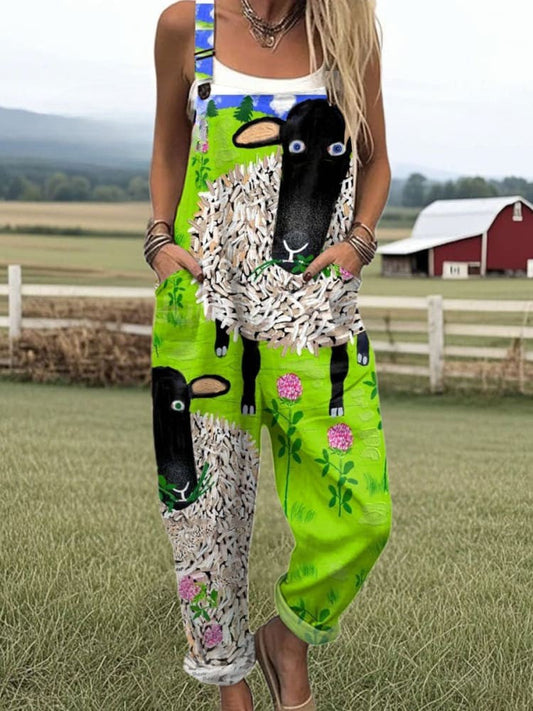 Vintage Floral Damen-Jumpsuit | Stilvoller Sommerkomfort für den ganzen Tag