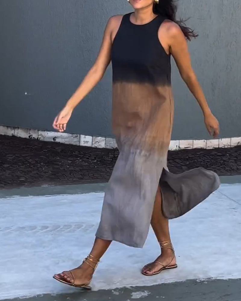 Yvonne | Modernes Ärmelloses Ombre-Sommerkleid