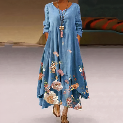 Mirjam | Elegantes Baumwollkleid mit fließendem Schnitt
