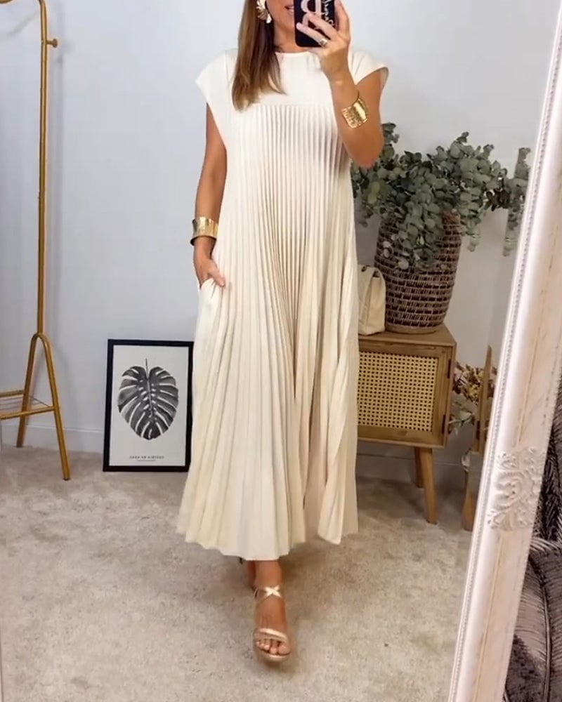 Jolijn | Lockeres Kleid mit Taschen und Falten-Design