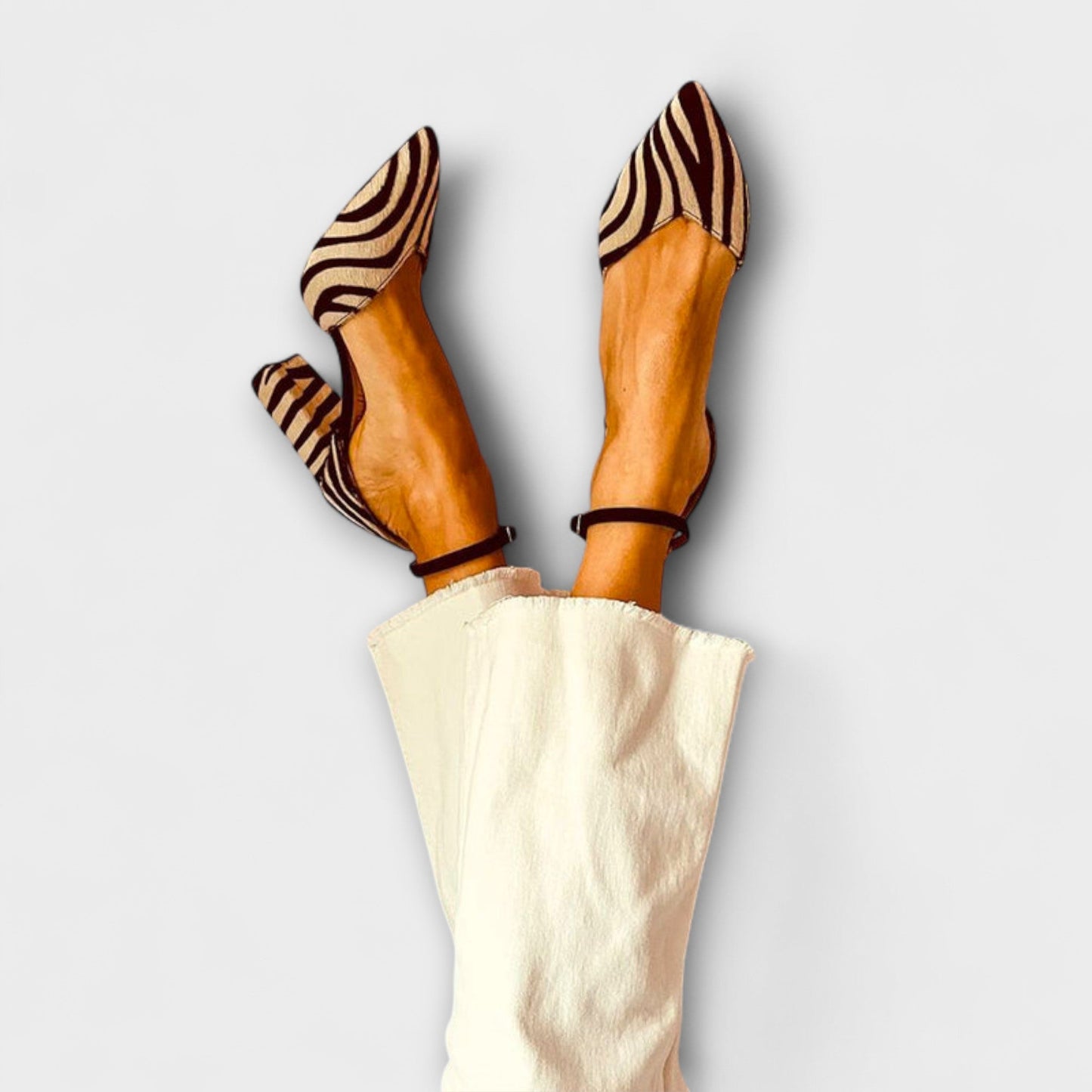 Zebrina – Auffällige High Heels im Zebra-Design