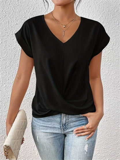 Cleo | Komfortables T-Shirt mit Herz-Ausschnitt für den Alltag