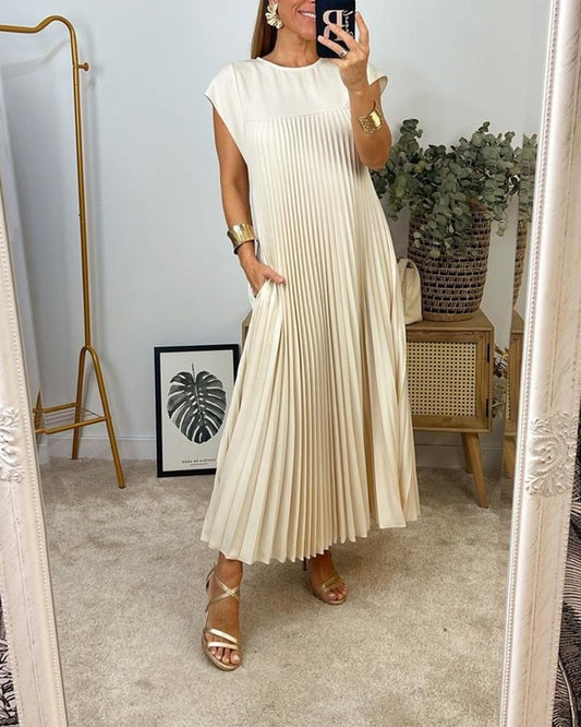 Jolijn | Lockeres Kleid mit Taschen und Falten-Design