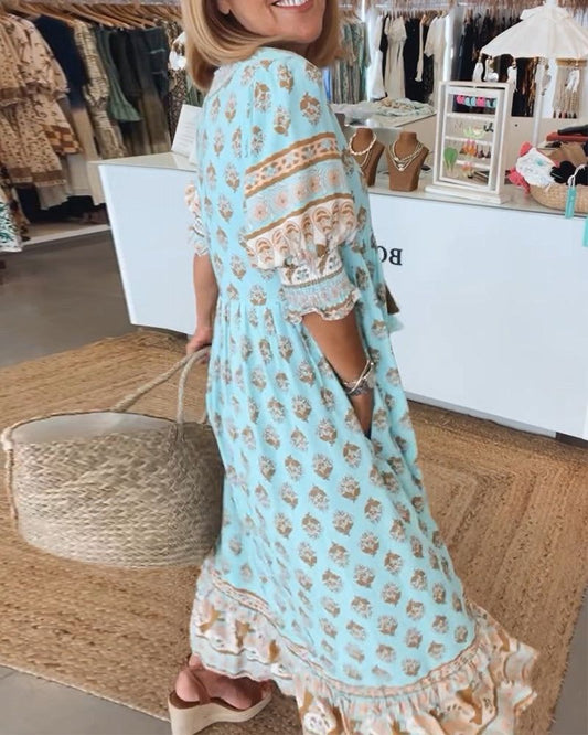 Hiley | Lässiges Printkleid mit halblangen Ärmeln