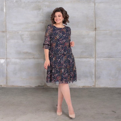 Lena | Frisches Frühlingskleid mit Muster