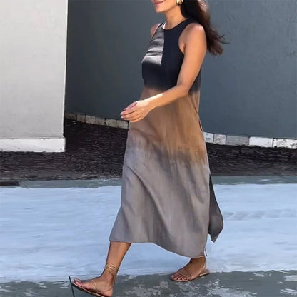 Yvonne | Modernes Ärmelloses Ombre-Sommerkleid