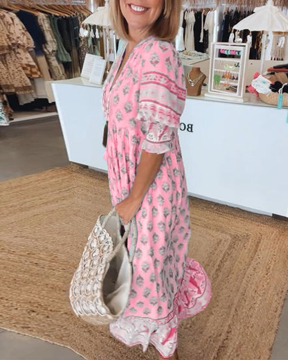 Hiley | Lässiges Printkleid mit halblangen Ärmeln