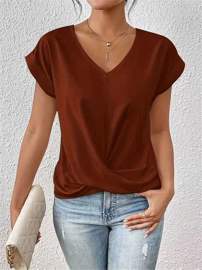 Cleo | Komfortables T-Shirt mit Herz-Ausschnitt für den Alltag
