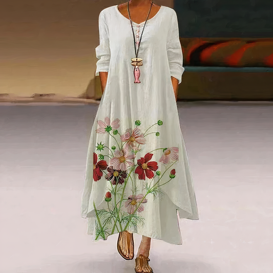 Mirjam | Elegantes Baumwollkleid mit fließendem Schnitt