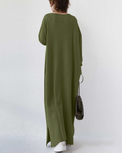 Bonita – Modisches Langarm Kleid Mit V-Ausschnitt