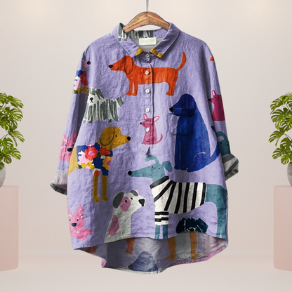 Freya | Stylisches Shirt mit modernem Kunstmotiv
