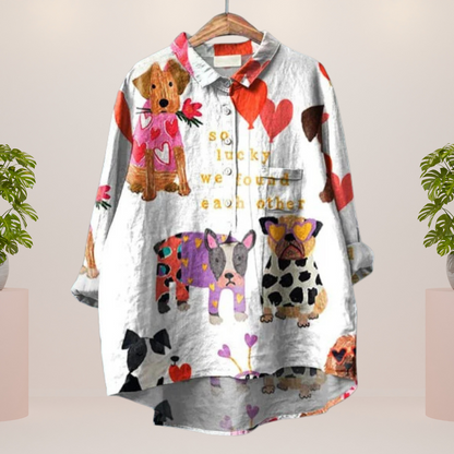 Freya | Stylisches Shirt mit modernem Kunstmotiv