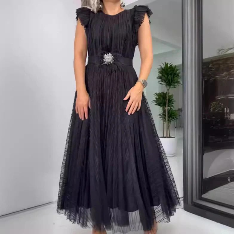 Elegantes Chiffonkleid mit tailliertem Schnitt