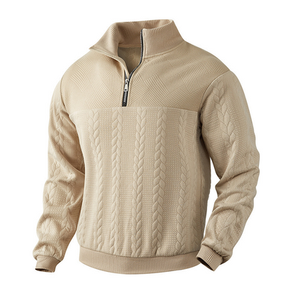 Rafael | Vintage-Style Herrenpullover mit Reißverschluss