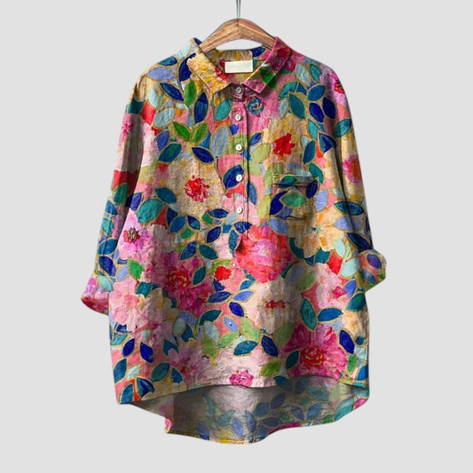 Gudula | Leichte Bluse mit floralem Design