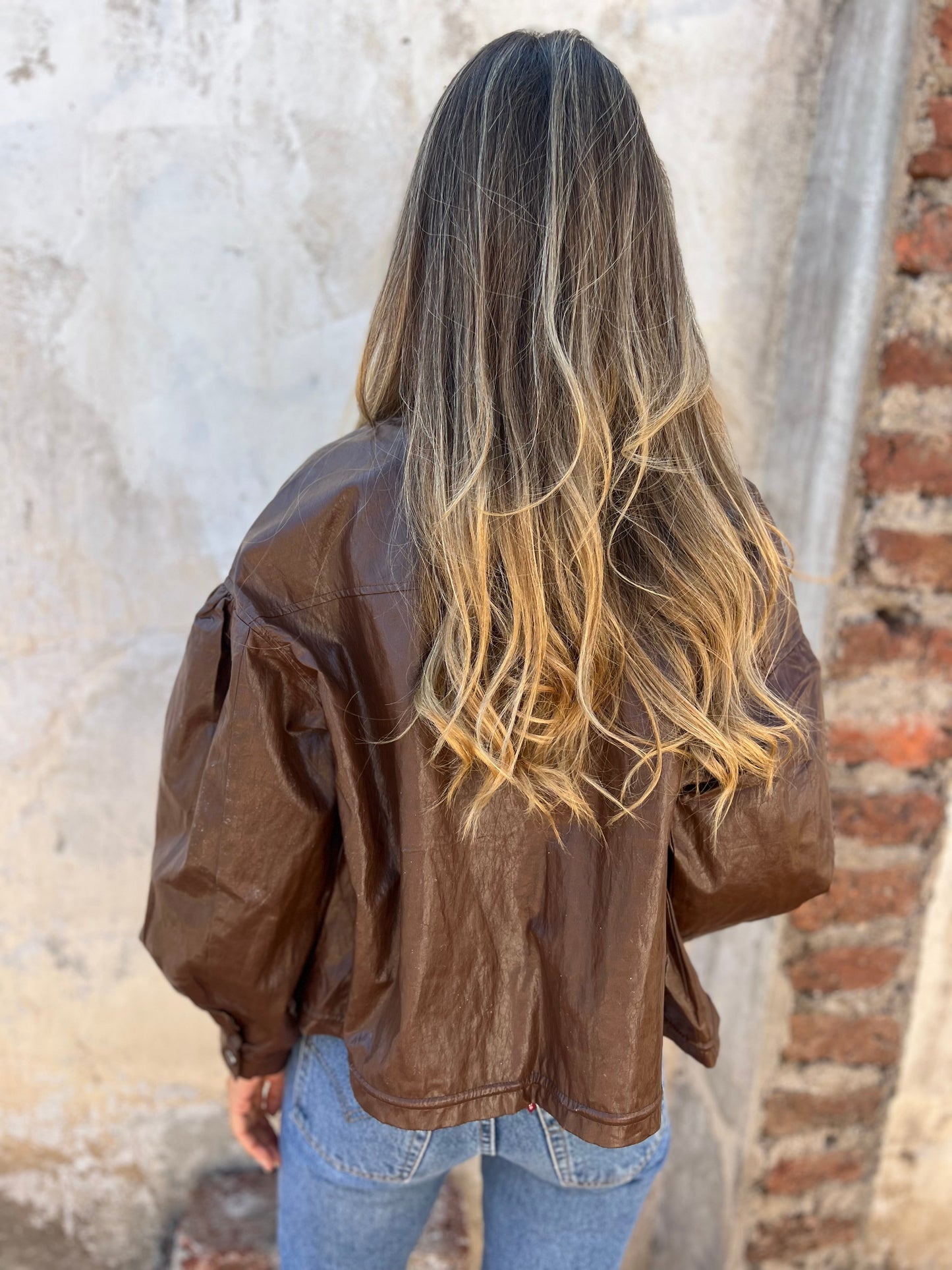 Paula | Eco-Lederjacke mit strukturiertem Design