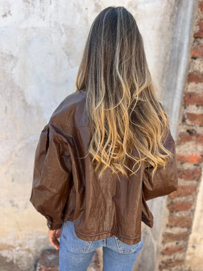 Paula | Eco-Lederjacke mit strukturiertem Design