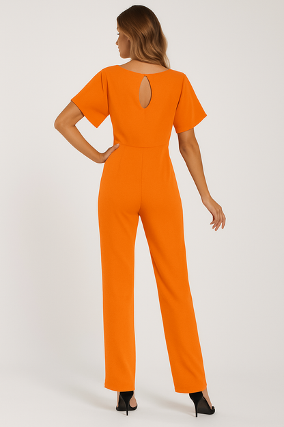 Elva | Eleganter Overall mit Krawatten-Gürtel für stilvolle Alltagsanlässe