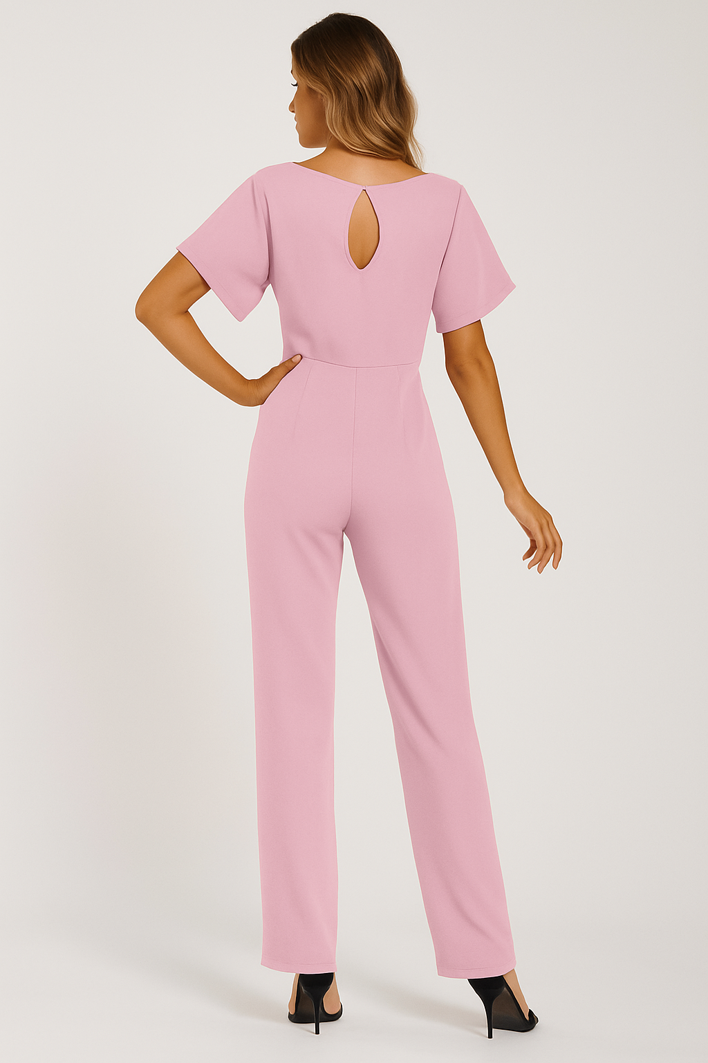 Elva | Eleganter Overall mit Krawatten-Gürtel für stilvolle Alltagsanlässe