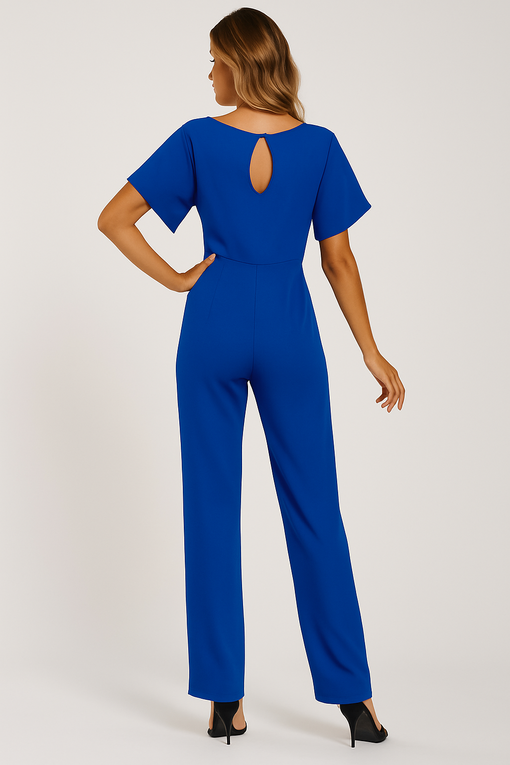 Elva | Eleganter Overall mit Krawatten-Gürtel für stilvolle Alltagsanlässe