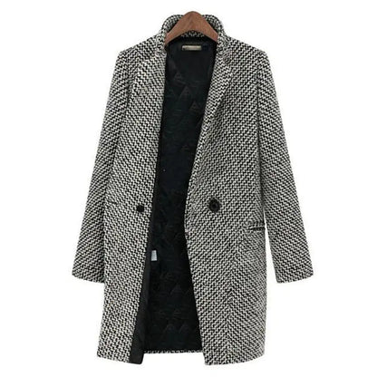 Cheska | Lange Wollmantel-Jacke