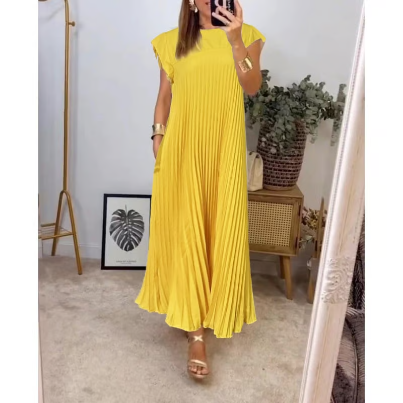 Jolijn | Lockeres Kleid mit Taschen und Falten-Design