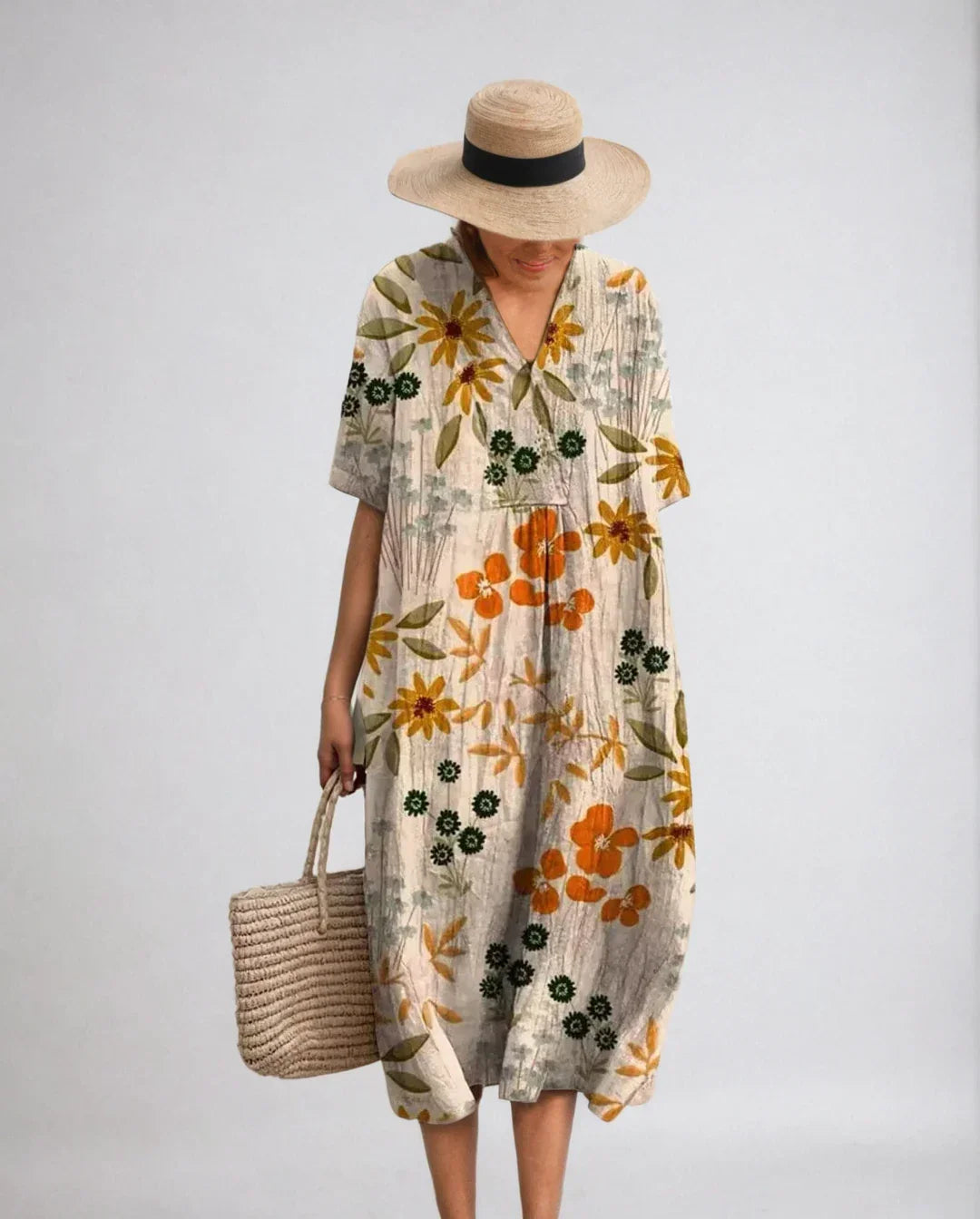 Emma | Buntes Sommerkleid mit floralem Muster