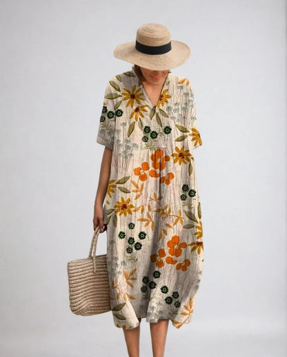 Emma | Buntes Sommerkleid mit floralem Muster