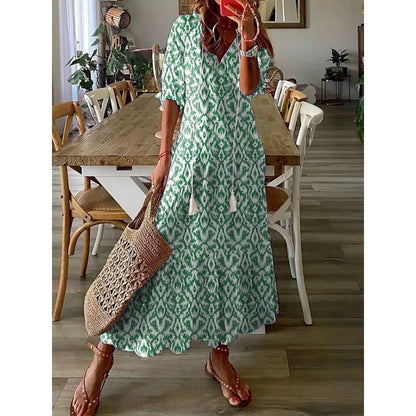 Carla | Leichtes Maxikleid mit fröhlichem Sommerdesign