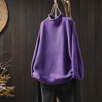 Nanna | Bequemer Pullover mit hohem Kragen
