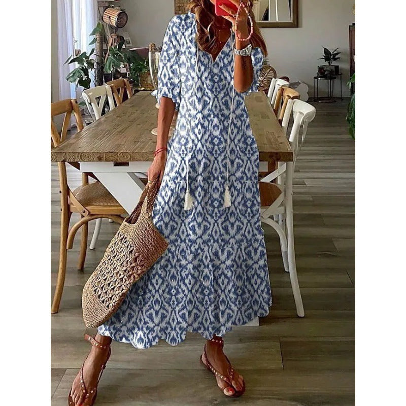 Carla | Leichtes Maxikleid mit fröhlichem Sommerdesign