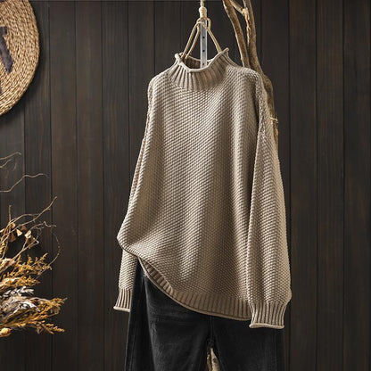 Nanna | Bequemer Pullover mit hohem Kragen
