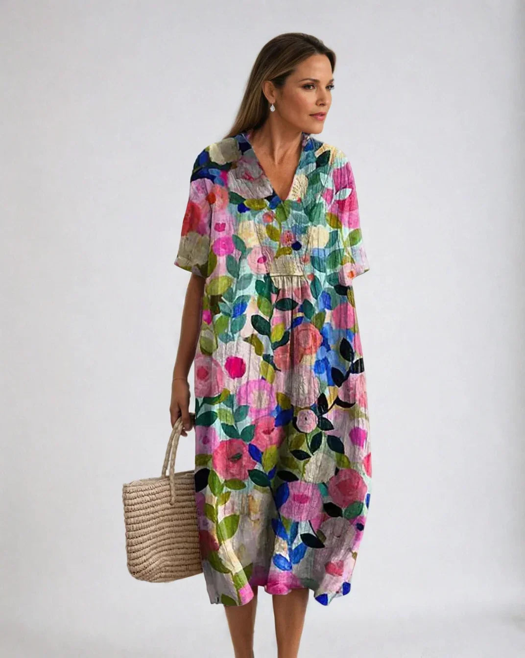 Emma | Buntes Sommerkleid mit floralem Muster
