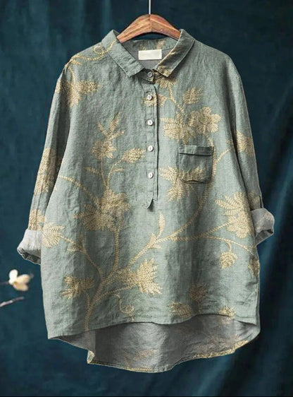Elise | Klassisches Chemisier-Blumenshirt